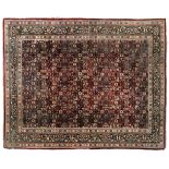Agra Carpet Central/North India, late 19th century The abrashed raspberry field with an allover