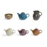 David Lloyd Jones (British, 1928-94): A Porcelain Teapot and Cover, celadon glaze, impressed seal