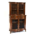 A French Louis XV Style Rosewood, Tulipwood and Parquetry Decorated Meuble d'Appui, late 19th