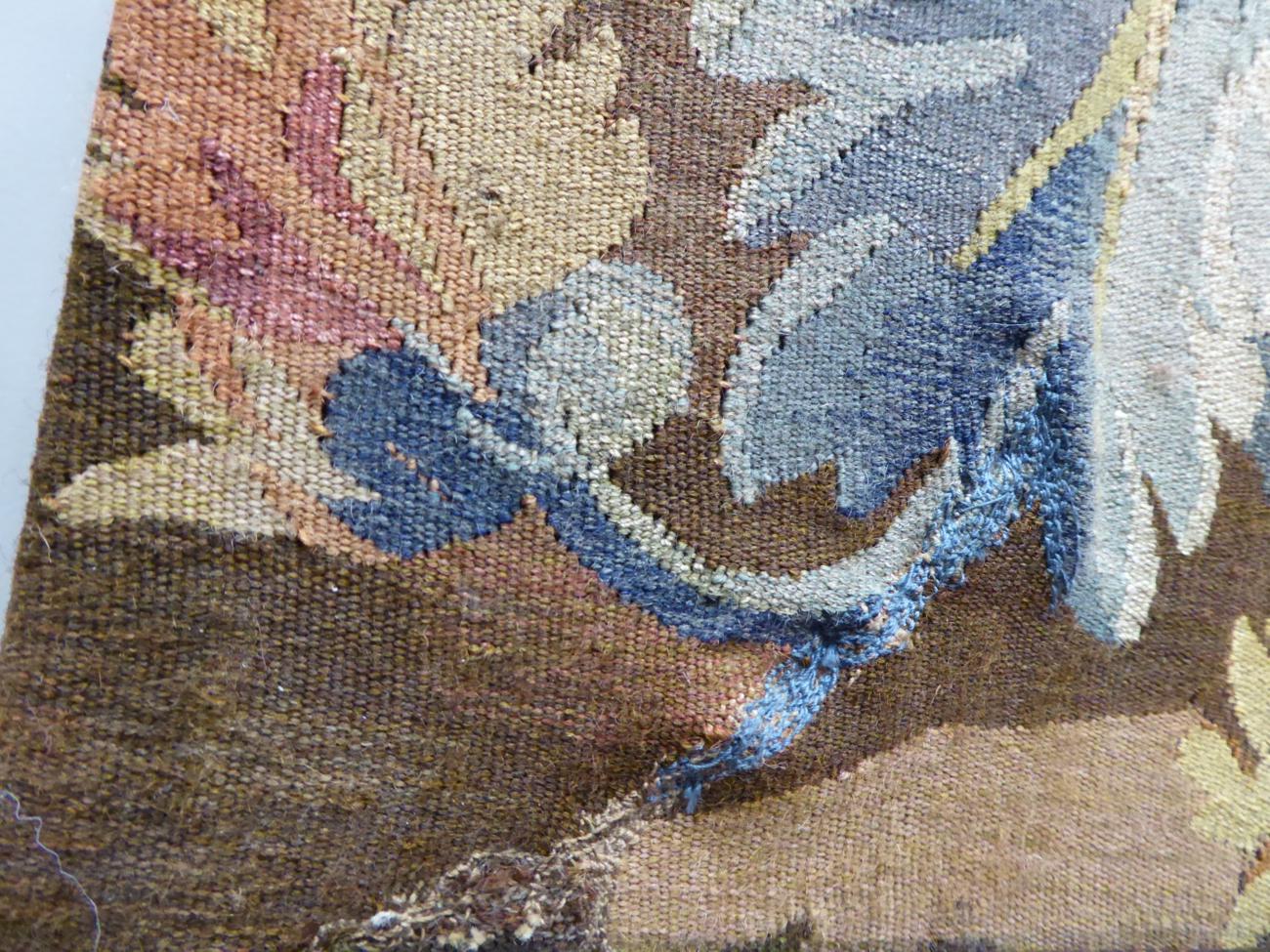 Aubusson Panel Central France, 18th/19th century Woven in silk and wool, the field with garlands - Image 5 of 7