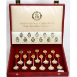 A set of Queen Elizabeth II Royal Silver Jubilee spoons, Sheffield 1977, numbered 1180/2600, in a