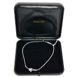 An 18 carat white gold diamond set necklace, total estimated diamond weight 0.10 carat