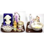 A group of Royal commemoratives including a Royal Worcester bowl, a Royal Worcester figure of