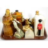 Beneagles ''Osprey'' Whisky flagon and four other novelty whisky decanters