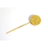 An 18 carat gold stick pin2.72g gross.