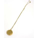 A 9 carat gold locket pendant on a belcher chain 14.8g