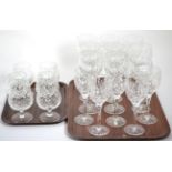 A collection of twenty Stuart crystal glasses comprising six balloons, six wine and eight goblets (