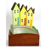 After Paul Horton (contemporary), 'Homes & Hearts' resin sculpture, limited edition 232/395