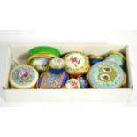 A group of ten Halcyon Days enamel trinket boxes