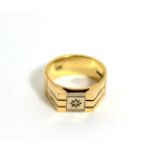 A 9 carat gold diamond set ring Finger size U, 10.57g gross.