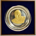A Churchill Centenary parcel gilt silver plate, John Pinches, 1974, numbered 237, with certificate