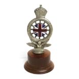 A King George V Royal Automobile Club Membership Nickel on Brass Car Bonnet Ornament, membership