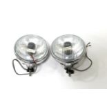 A Pair of Lucas CFT/CLR12 Chrome Plated and Black Painted 5 1/2in Diameter Head Lamps Buyer's