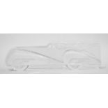 A Daum Crystal Desktop Paperweight, in the form of a 1930s stylised car, etched signature to base,