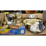 A quantity of assorted silver plated items and flatware