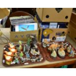 A collection of Border Fine Arts figurines, mainly membership, including otters and fox models, with