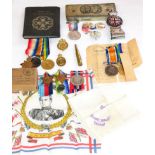 A First and Second World War Family Group: comprising 1914-15 Star, British War Medal and Victory