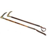An Early 20th Century Riding Crop, by Swaine & Adeney Ltd., with horn handle and leather-whipped