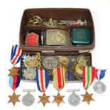 A Collection of Medals, Medallions and Badges, including seven various Second World War medals; a