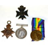 A First World War Trio, to 9196 PTE.E.E.W.ELSOM.LINC.R., comprising 1914 Star, British War Medal