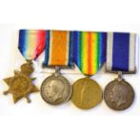 A First World War Naval Long Service Group of Four Medals, awarded to J.33725, P.M.FLYNN BOY.1., R.