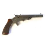 A 19th Century W Tranter's Patent Single Shot Target/Saloon Pistol, with blued finish, 14cm