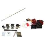 A Quantity of Miscellaneous Medal, Civil Decoration and Coin Boxes, together with various militaria,