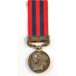 An India General Service Medal 1854, with clasp BURMA 1885-7, awarded to 2807 Private D Cusack,