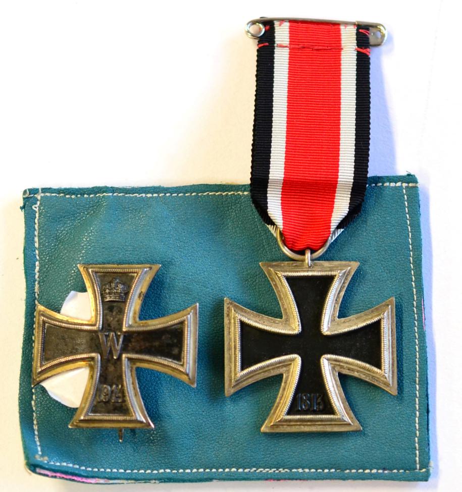 An Imperial German Iron Cross, first class, the reverse stamped KO, with vertical pin fastener,