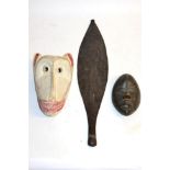 An Australian Aborigine Woomara (Spear Thrower), of flattened leaf shape, the handle bearing