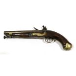 A George III New Land Pattern Flintlock Cavalry Pistol, 23cm steel barrel with Board of Ordnance