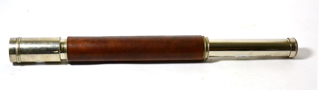 A 20th Century Nickel-Plated Military Telescope, the single draw stamped, ''CKC PATTERN 373 NO.