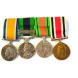 A First/Second World War Group of Four Medals, awarded to DM2-162943 PTE.E.HALEY.(R) A.S.C.,