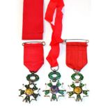 A French Legion d'Honneur (Third Republic) Knight; and two others, (Third Republic) Officer (3)