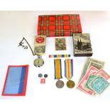 A First World War Pair, comprising British War Medal and Victory Medal, awarded to 4291 PTE.J.HODGE.
