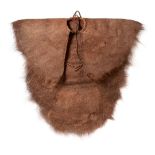 A 19th/20th Century Indonesian/Polynesian Warrior's Cape, of woven palm fibre, with rolled