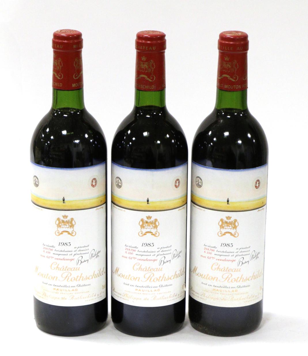 Chateau Maton Rothschild 1983, Pauillac (x3) (three bottles) U: top shoulder