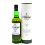 Laphroaig 18 Year Old, 70cl, 48%, in original tube