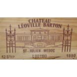 Chateau Leoville Barton 1990, St Julien, owc (twelve bottles) U: removed from The Wine Society 28/