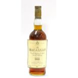Macallan 18 Year Old 1968, 75cl, 43% U: label detached but present, capsule corroded, neck label