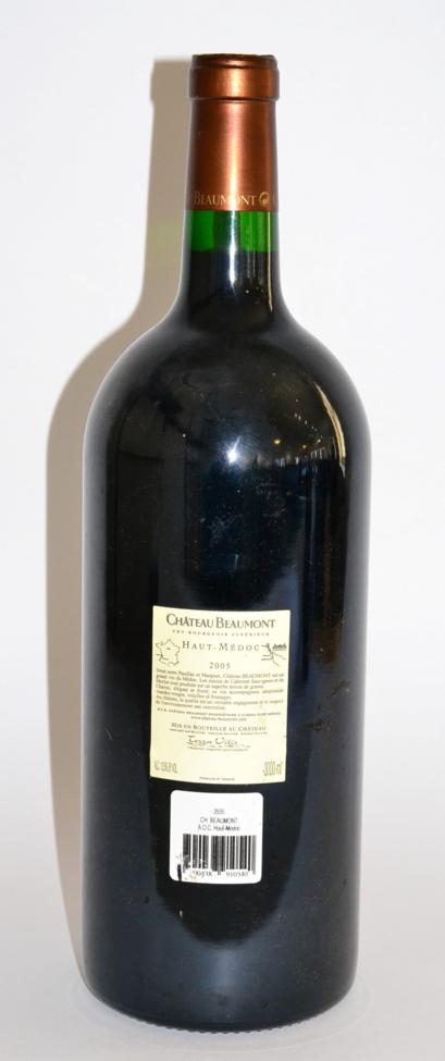 Chateau Beaumont 2005, Cru Borgeois, double magnum U: details on rear label only