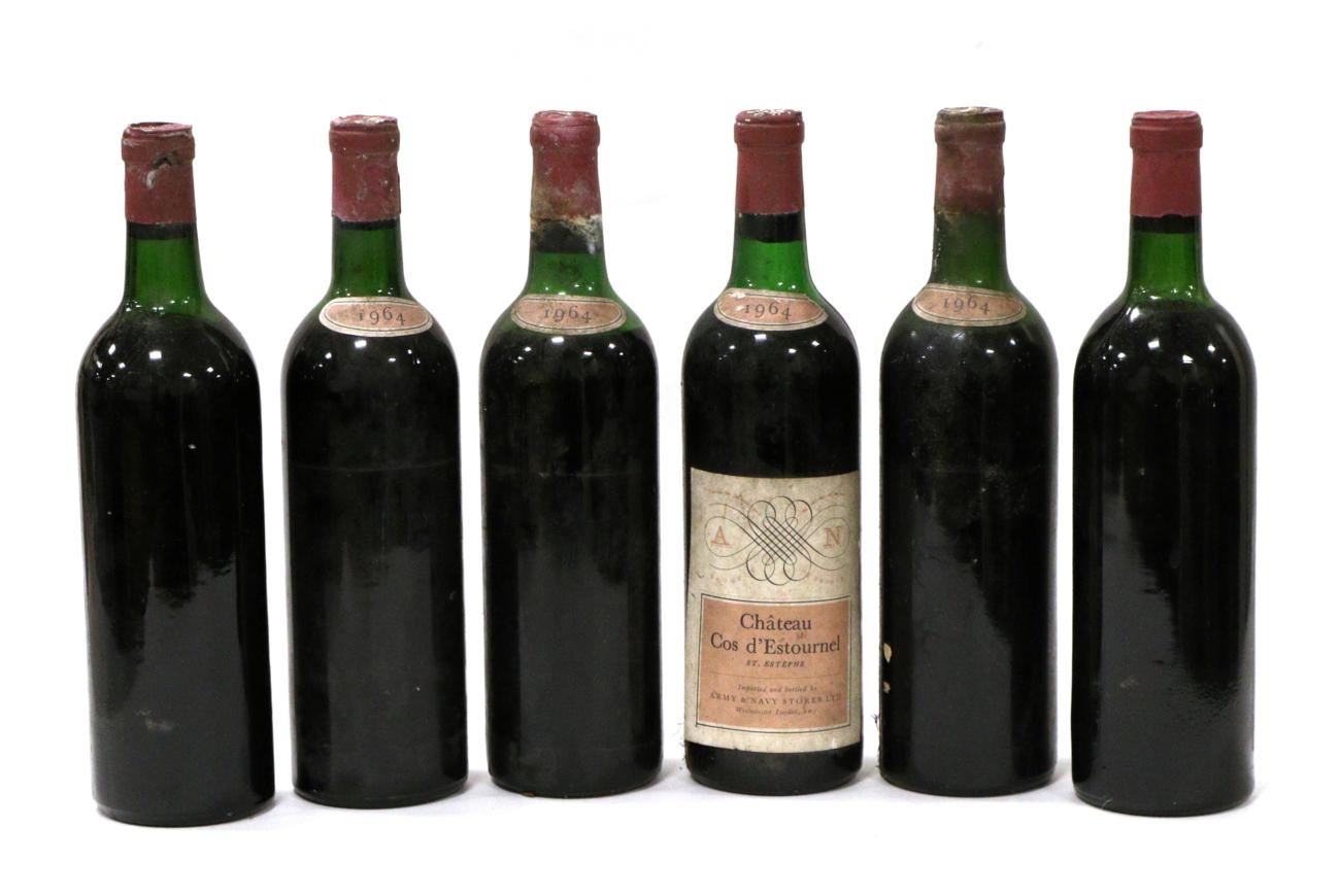 Chateau Gazin 1964, Pomerol (x5); Chateau Cos d'Estournel 1964, St Estephe (six bottles) U: all