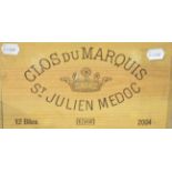 Chateau Leoville-Las Cases 'Clos du Marquis' 2004, St Julien, owc (twelve bottles)