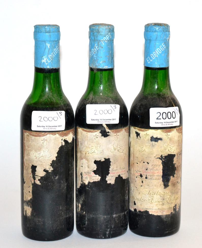 Baron Philippe de Rothschild Chateau d'Armailhac 1966, Pauillac, half (x3) (three half bottles)