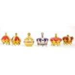 Royal Crown Derby Imari paperweights; HM Queen Elizabeth II Golden Jubilee Heraldic Crown 1952-