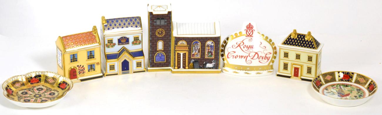 Royal Crown Derby Imari paperweights; Crown Name Stand (gold stopper), Post Office No. 350/750,