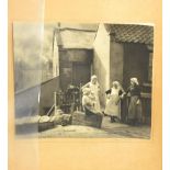 Frank Meadow Sutcliffe (Studio of), 'Women of Staithes', unsigned b/w photograph on satin grain