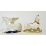 Royal Crown Derby Imari paperweights; Pegasus, the first of a pair of mythical beasts No. 387/1750