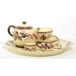 A Gray's pottery lustre wear five piece breakfast set designed by Sam Talbot