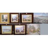 After Thomas Kinkade (American 1958-2012), limited edition canvas prints with hand embellished